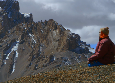 Meditation in the high Mountains